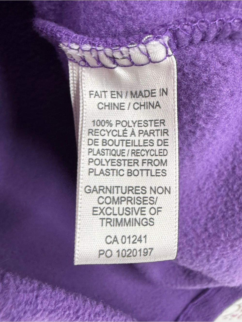 twik button up long sleeve fleece Purple Button-Front Fleece Shirt Jacket - Picture 9 of 11